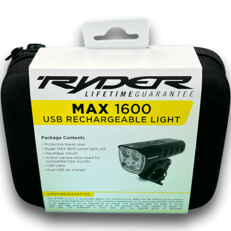 Load image into Gallery viewer, Ryder Max 1600 Lumen Front Light - Bike Lights for Night Riding

